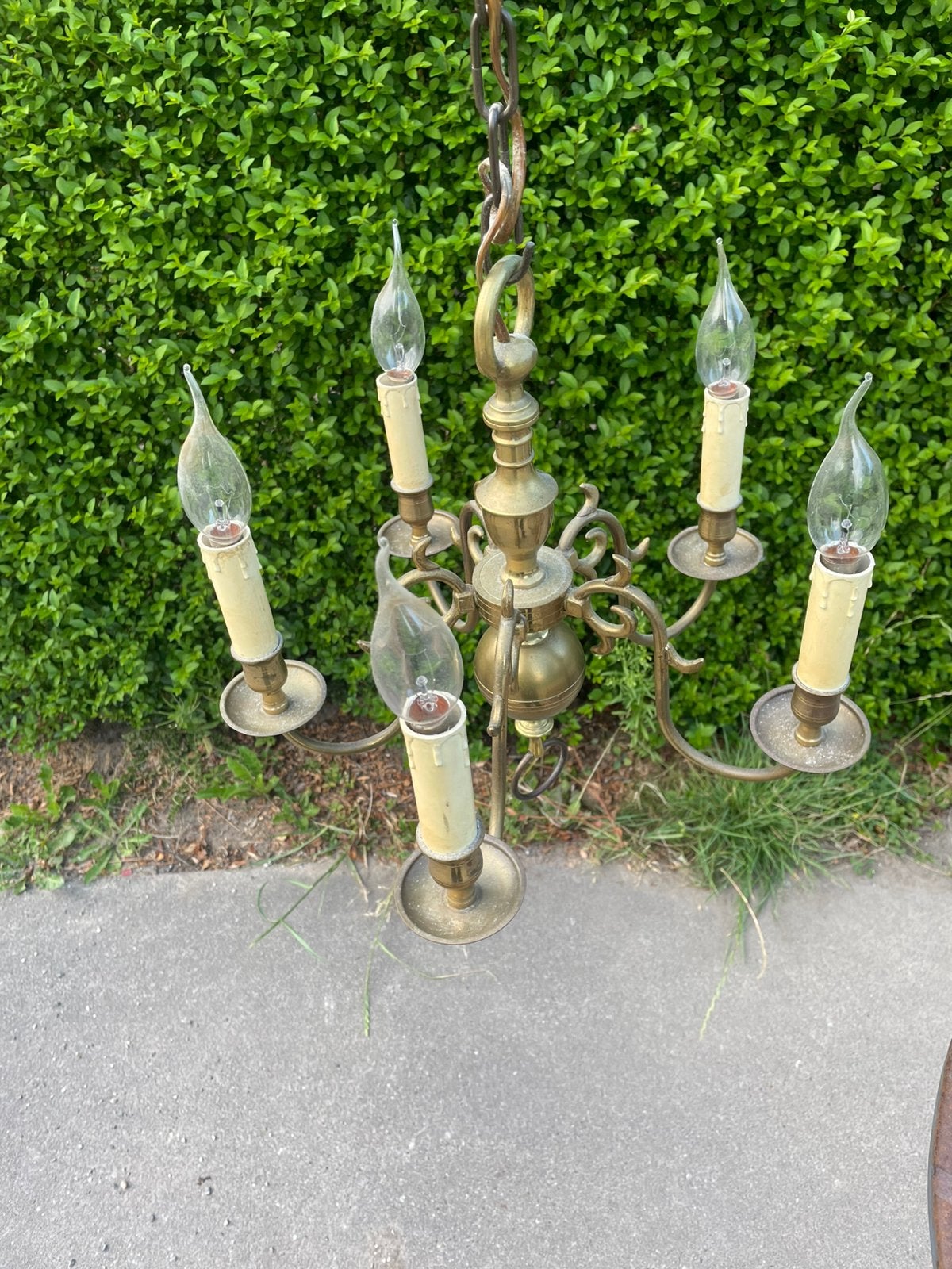 Prachtige klassiek koperen kroonluchter, Ophalen, Overige materialen