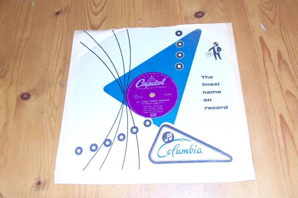 frank sinatra  learnin the blues 78 toeren plaat, Gebruikt, Ophalen of Verzenden, 1940 tot 1960, 12 inch