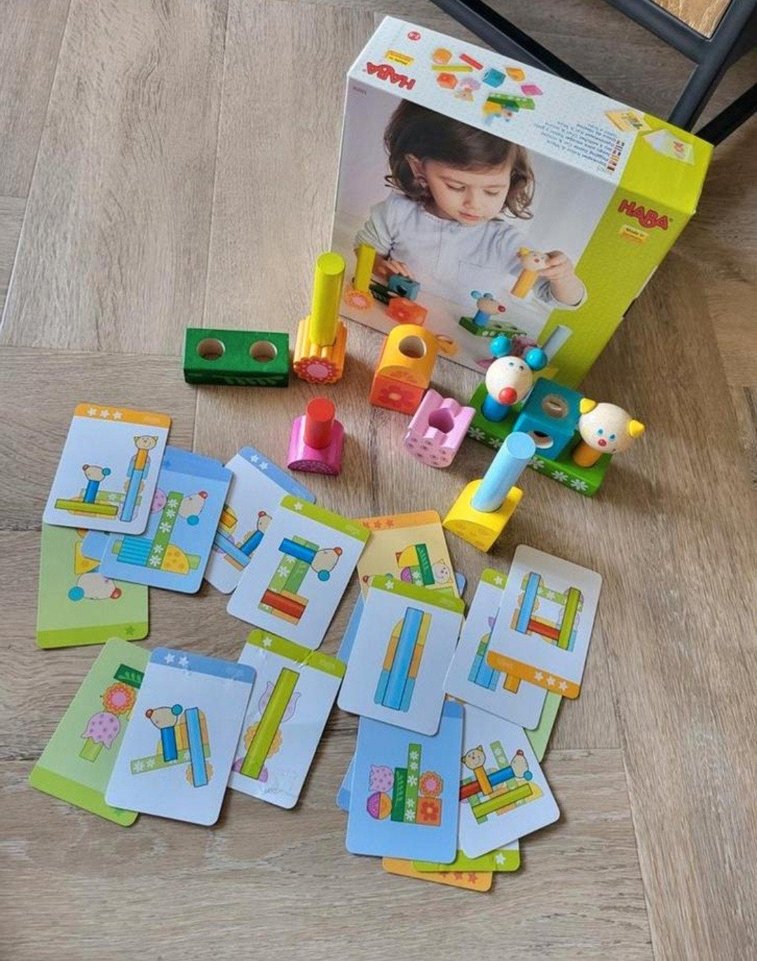HABA opsteekspel Kat en muis, Kinderen en Baby's, Ophalen of Verzenden, Gebruikt, Bouwen
