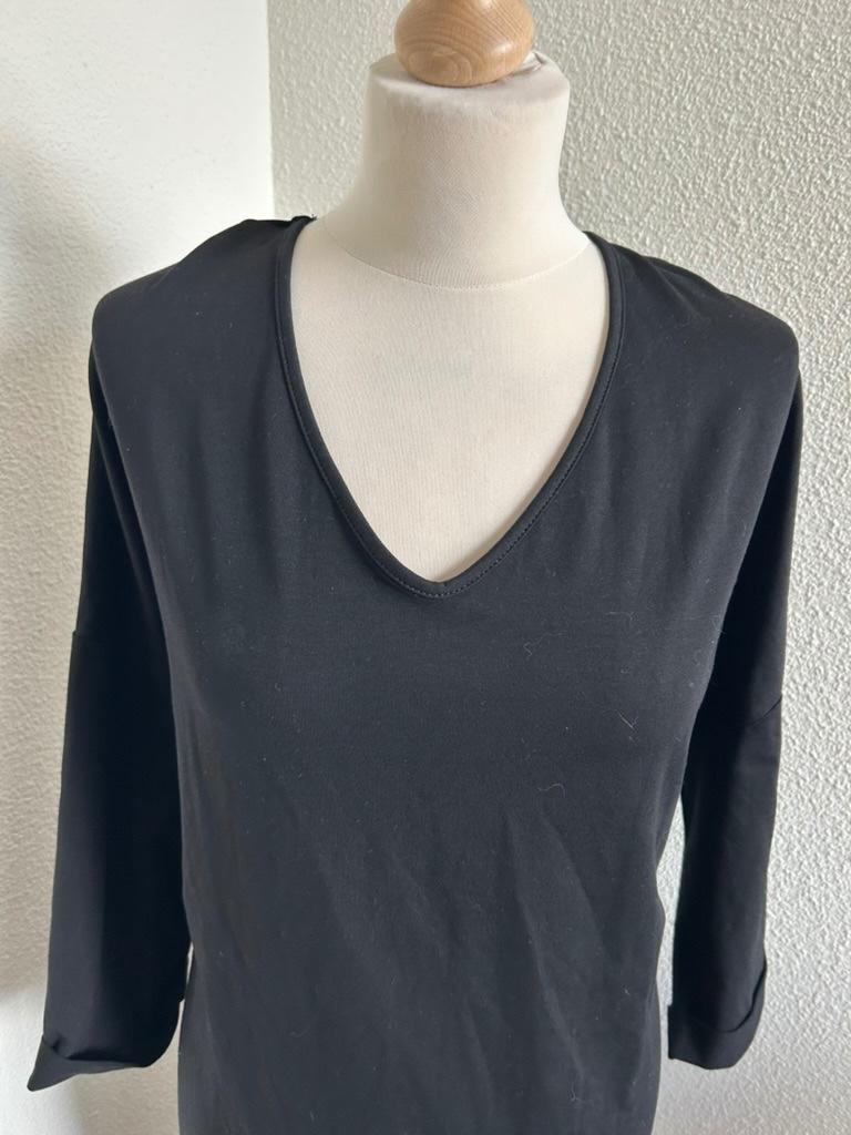 Norah maat 46 NIEUW zwarte jurk strepen 2669, Norah, Zwart, Maat 46/48 (XL) of groter, Nieuw