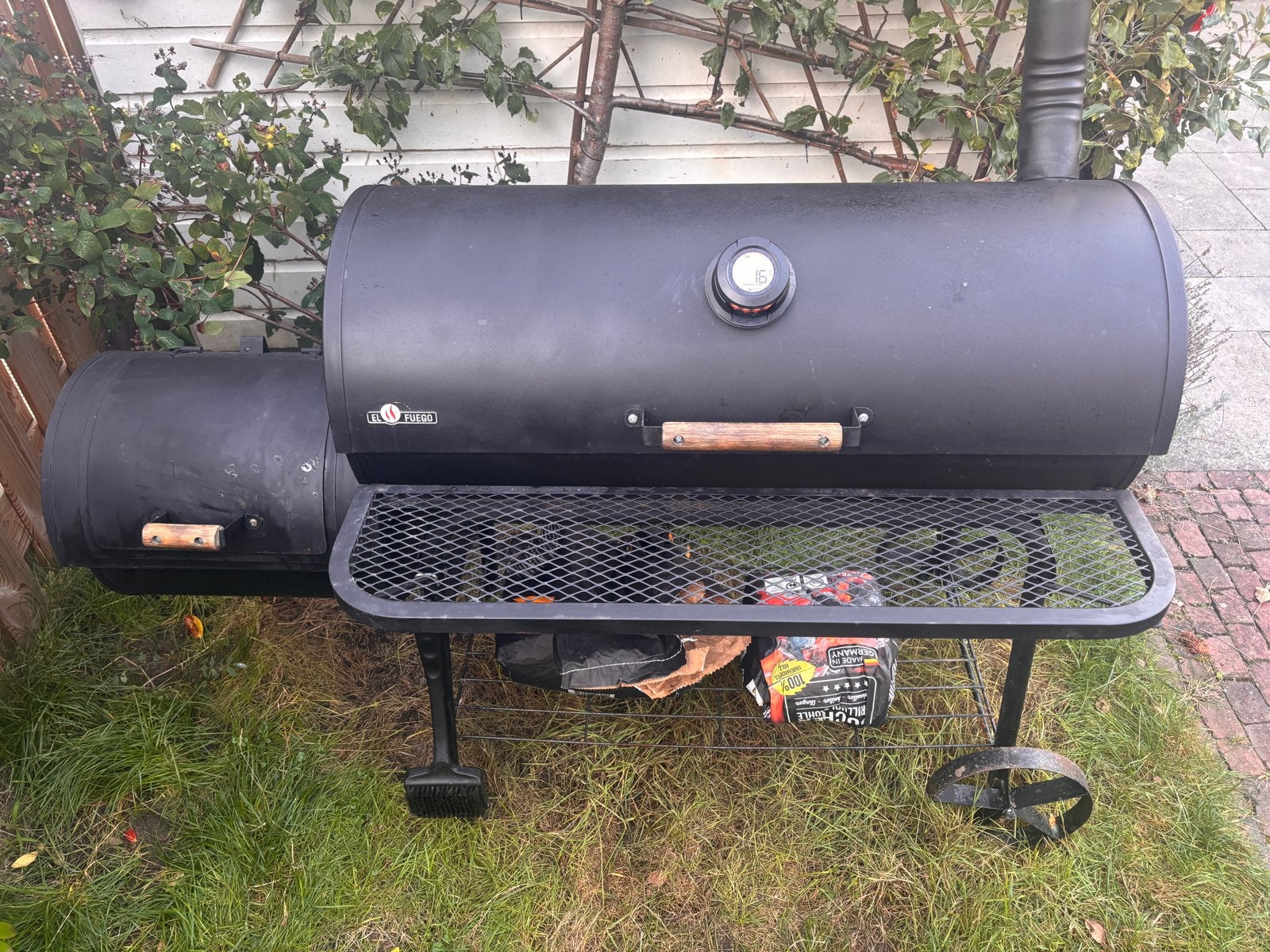 Amerikaanse Smoker met Digitale Thermometer en Hoes, Ophalen, Gebruikt
