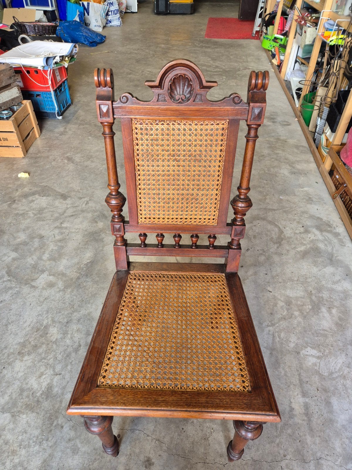 1 webbing stoel, Ophalen