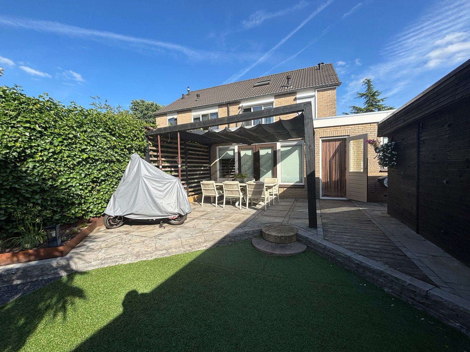 GRATIS: Douglas houten overkapping (zelf afbreken), Tuin en Terras, Overkappingen, Ophalen, Gebruikt, Veranda