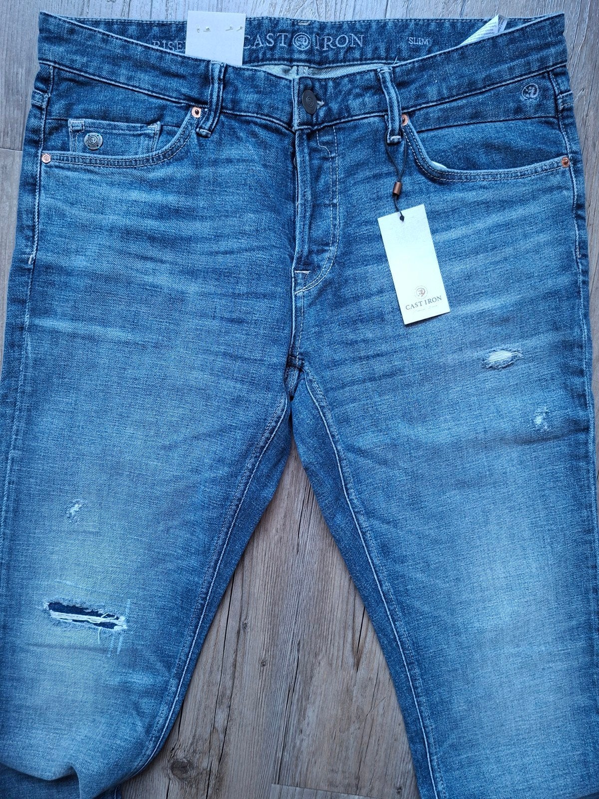 CAST IRON Riser slimfit jeans W36 L34, W36 - W38 (confectie 52/54), Blauw, Nieuw, Ophalen of Verzenden