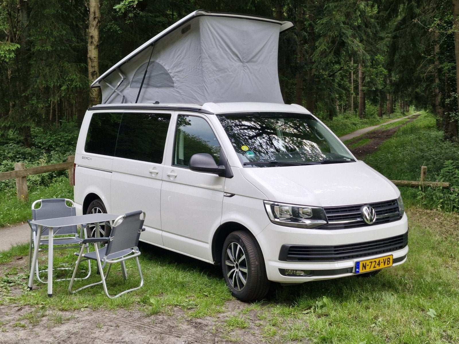 VW California Beach T6.1 - Camper met hefdak, Caravans en Kamperen, ABS, Particulier, Airconditioning, Standkachel