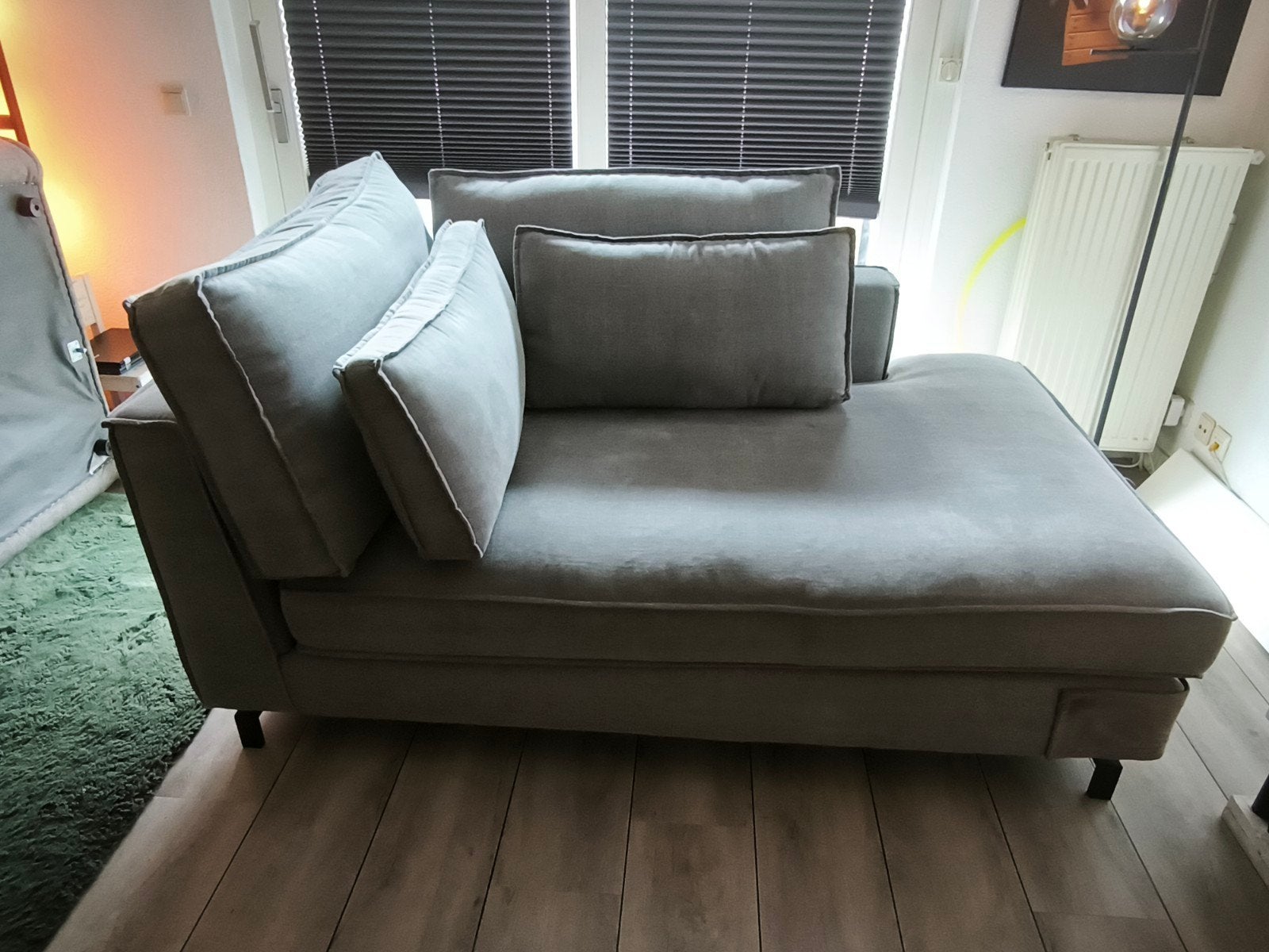 Lounchestoel grijs, Ophalen, Gebruikt, 100 tot 125 cm, 150 tot 200 cm