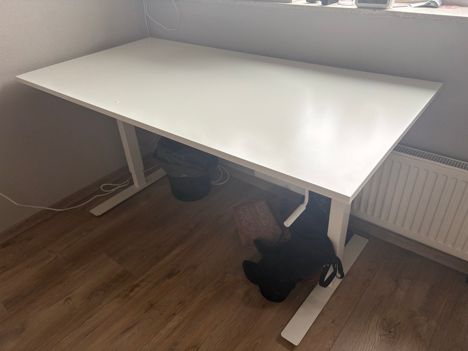 In hoogte verstelbaar bureau - 160x80 cm, Huis en Inrichting, Ophalen, 160 cm, Gebruikt, Schoolbureau