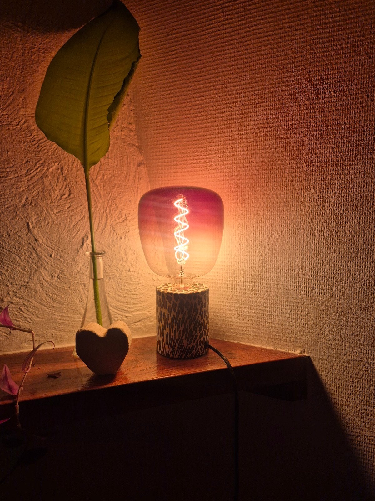 Tafellamp met luipaardprint, Ophalen