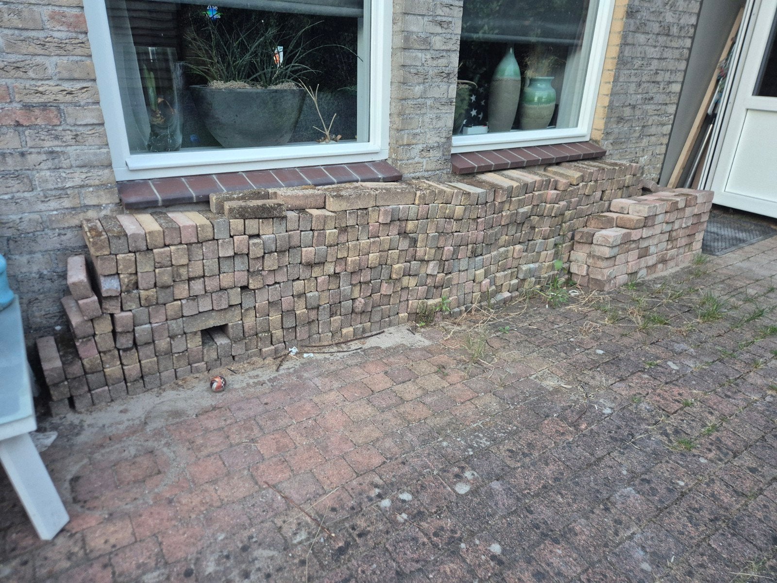 9m2 bonte mix waaltjes (ca. 900 stuks), Tuin en Terras, Tegels en Klinkers, Ophalen, Gebruikt, Beton