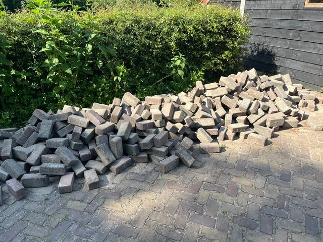 Beton klinkers gratis ophalen, Tuin en Terras, Ophalen, Gebruikt, Klinkers, 10 m² of meer