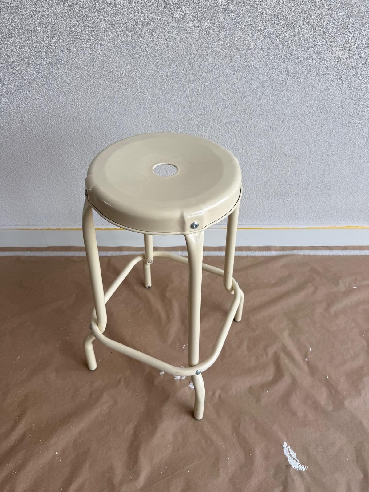 Kruk - Crème/Beige (6 stuks), Gebruikt, 60 tot 90 cm, Ophalen of Verzenden, 1 kruk