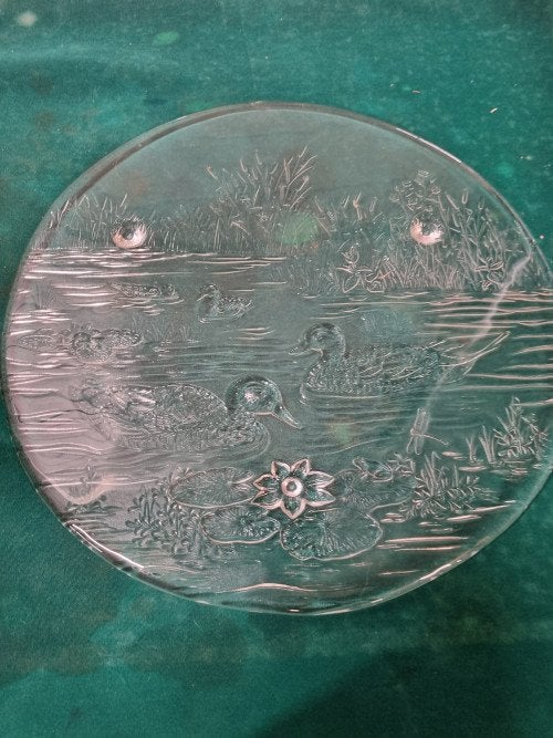 taartschaal met eenden en riet, Antiek en Kunst, Ophalen of Verzenden