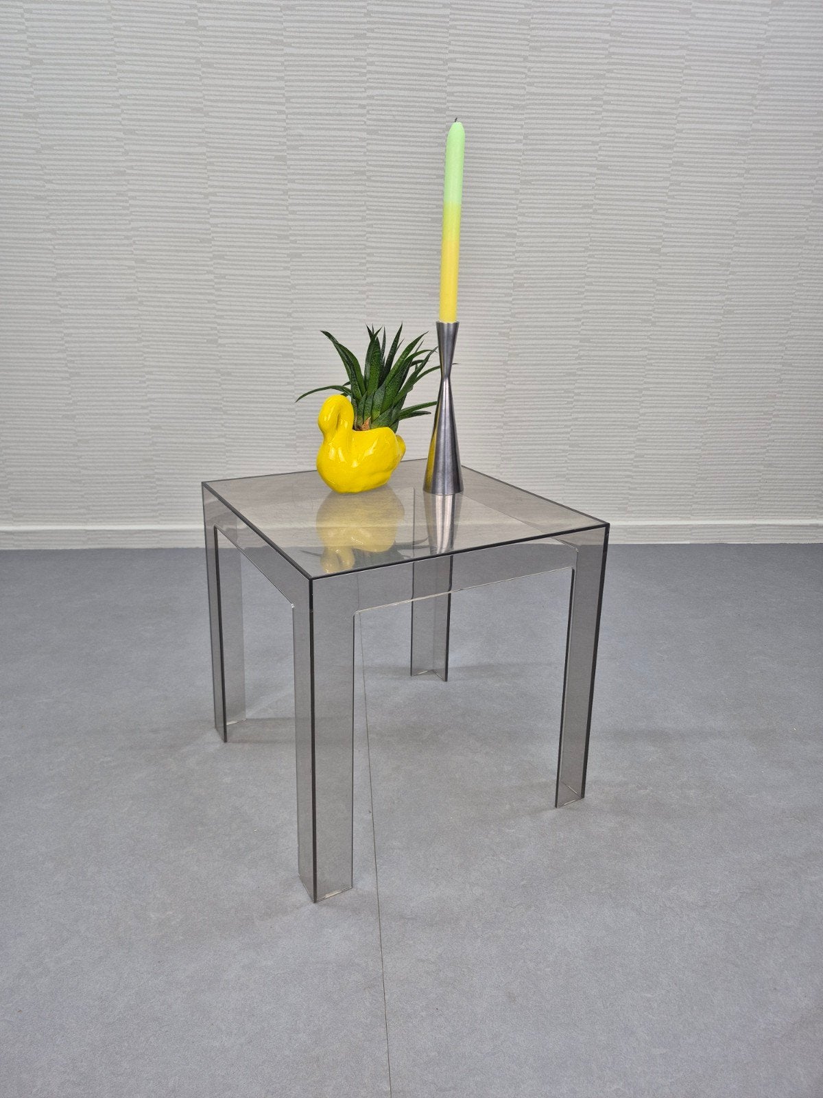 Kartell Jolly, acryl bijzettafel rookgrijs., Huis en Inrichting, Ophalen of Verzenden, ., ., .