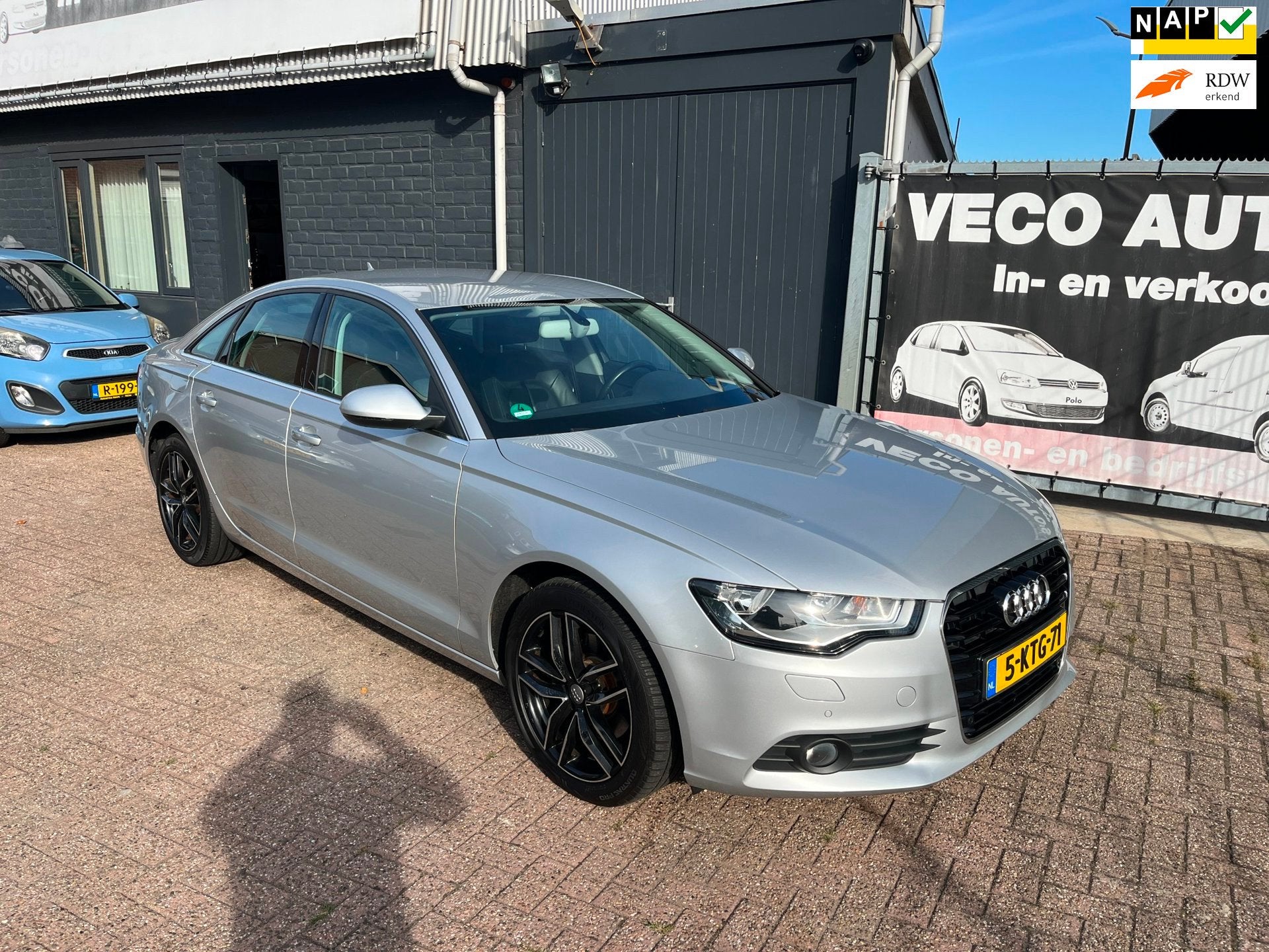 Audi A6 Limousine 2.0 TFSI Pro Line Plus leer navi pdc nieuw, Auto's, Audi, Euro 5, Gebruikt, Zwart, 4 cilinders
