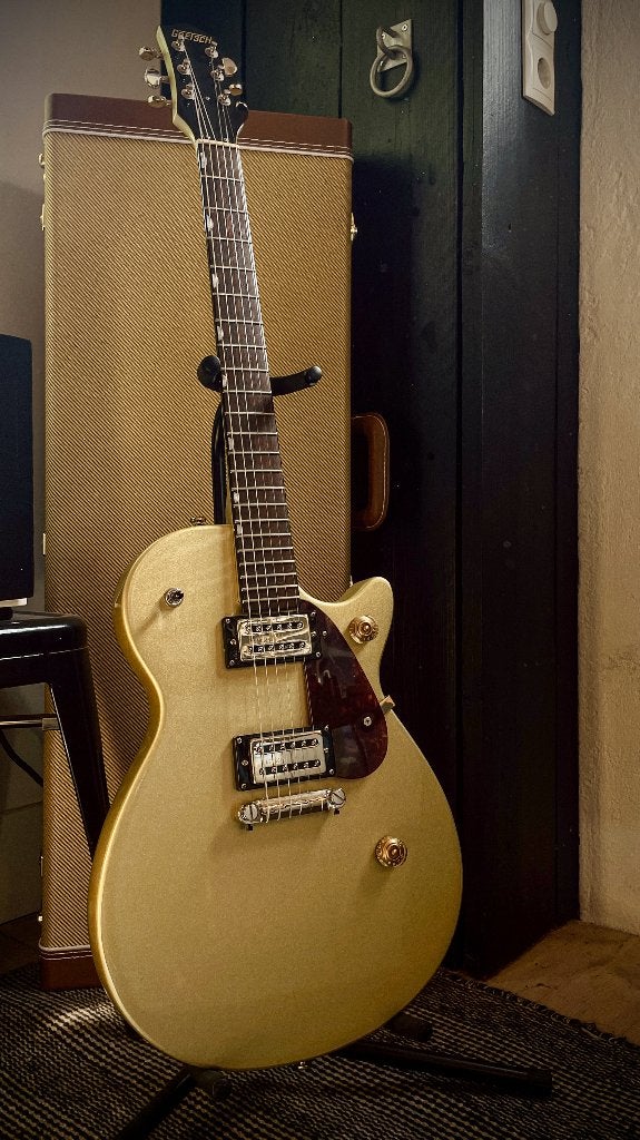Gretsch G2210 Streamliner Gold Dust met Fender gigbag, Ophalen, Zo goed als nieuw, Solid body, Overige merken