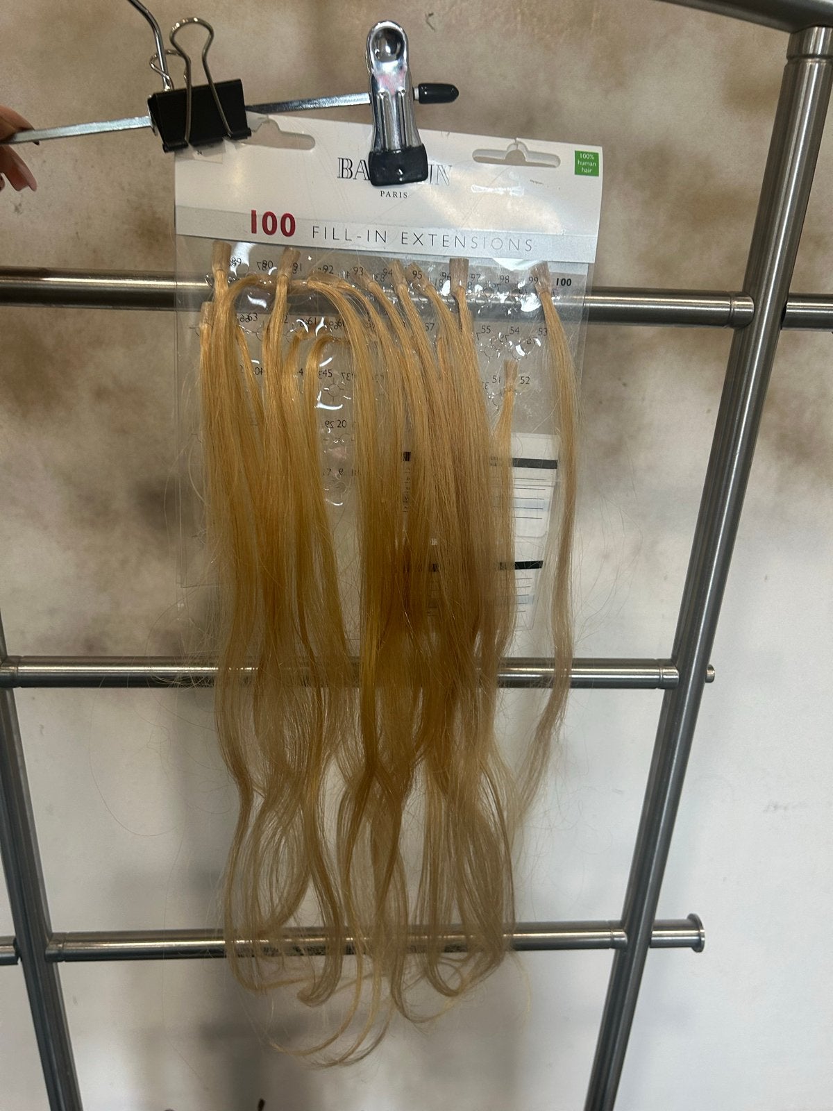 Balmain Fill-in Extensions - Blond Mensenhaar 40 cm (23 stuk, Ophalen, Zo goed als nieuw, Pruik of Haarverlenging