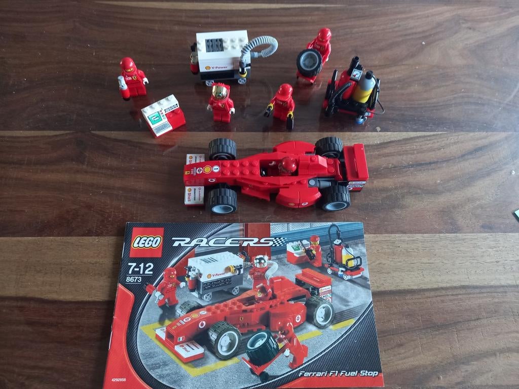 Lego 8673 Ferrari F1 Pitstop - Complete set met boekje, Ophalen of Verzenden, Gebruikt, Complete set, Lego