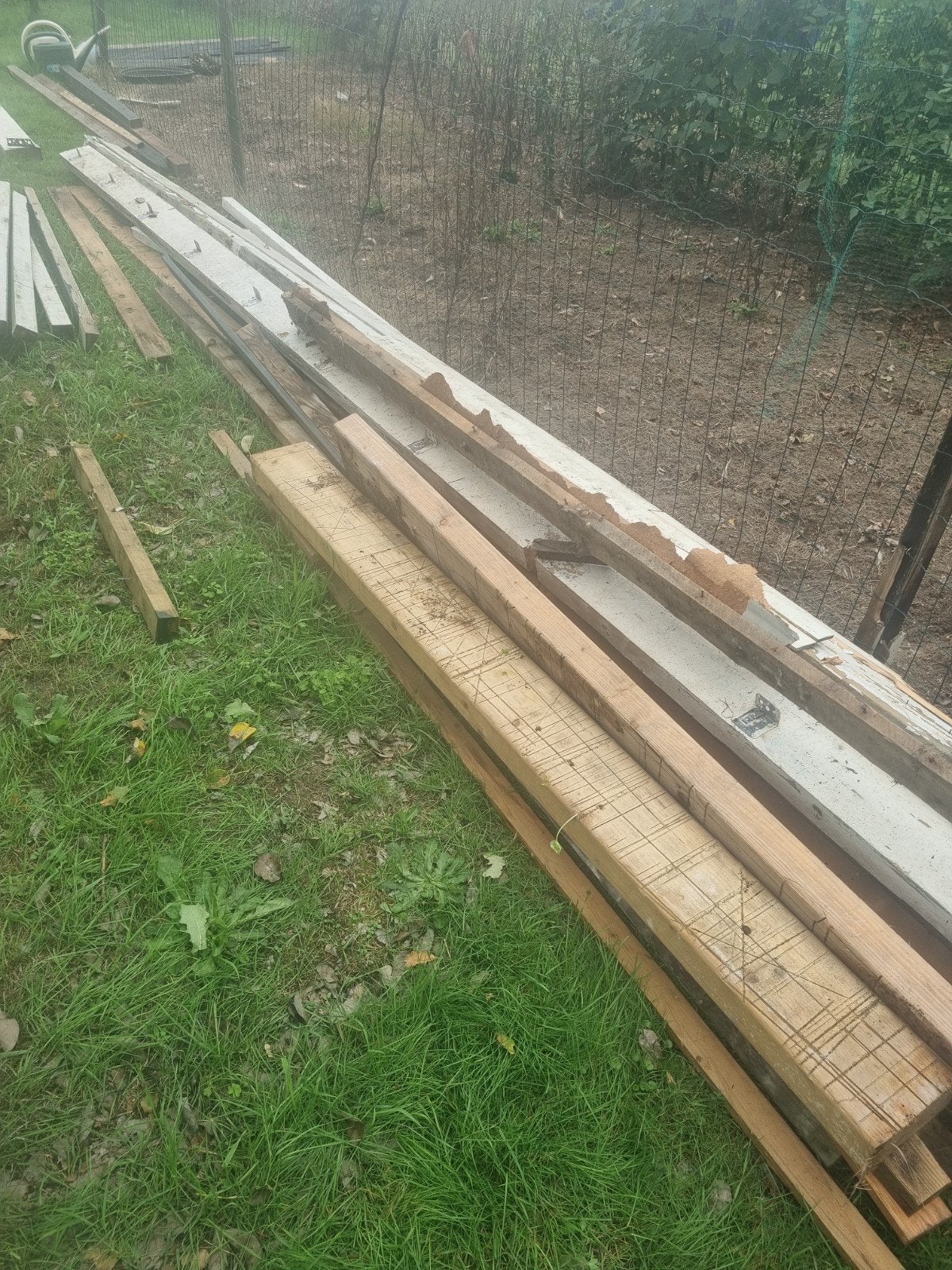 heel veel houten balken en planken, 25 euro, Ophalen, Gebruikt, 250 cm of meer, Balken