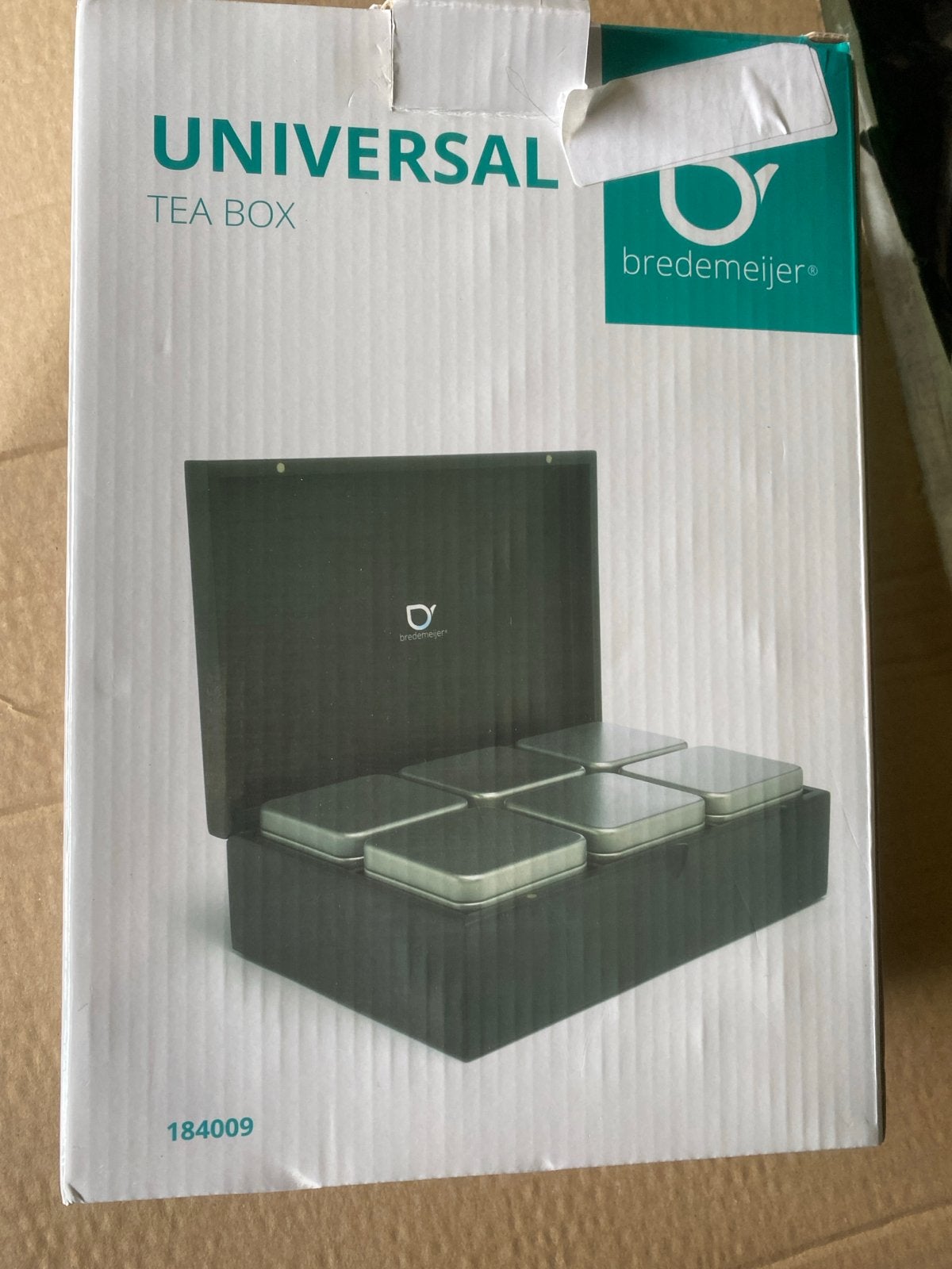 Bredemeijer Universal Theedoos met 6 blikjes - Nieuw, Bredemeijer, Onbekend, Nieuw, Ophalen of Verzenden