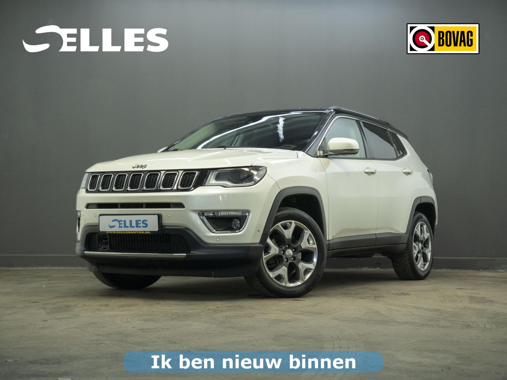 Jeep Compass 1.4 MultiAir Limited 4x4 | Trekhaak | Stoel en, Auto's, Automaat, Dealer onderhouden, 450 kg, Gebruikt