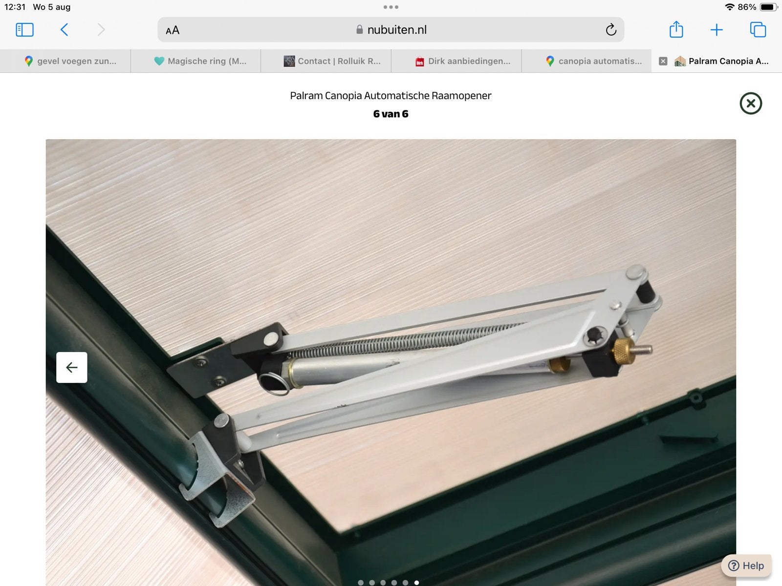 Automatische raamopener Canopia., Tuin en Terras, Ophalen, Glas, Nieuw, Staal