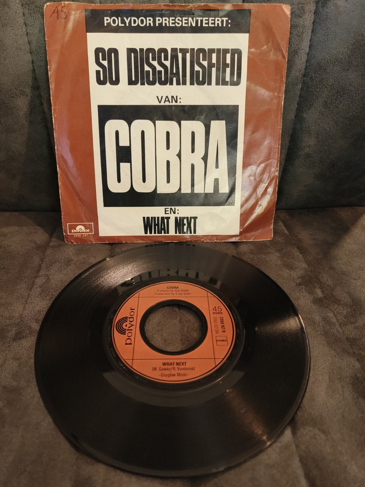 Cobra - So Dissatisfied / What Next (Polydor 1974), Cd's en Dvd's, Gebruikt, 7 inch, Ophalen of Verzenden, Pop