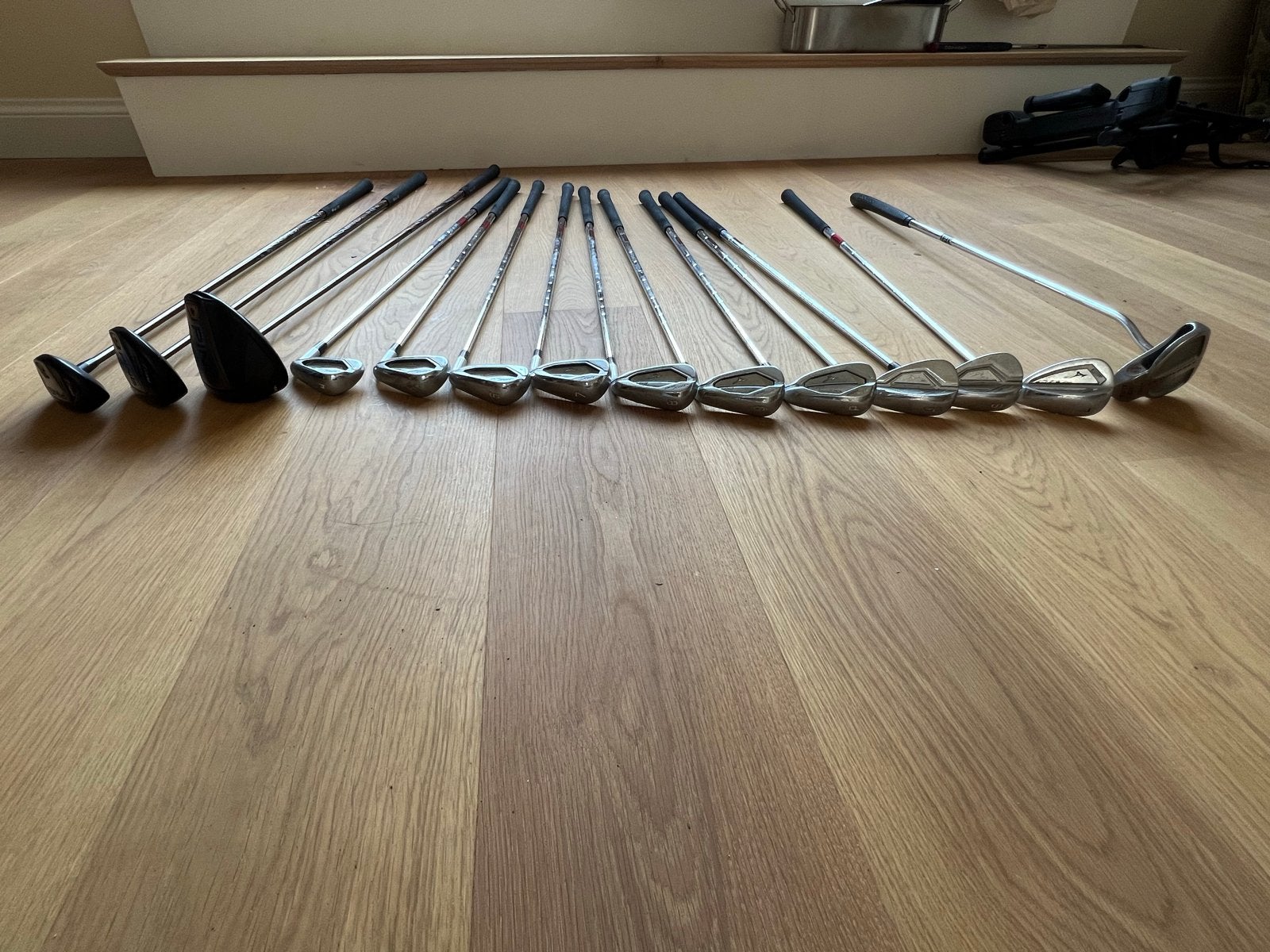 Complete Mizuno golfset + Ping houten + kar, Ophalen, Gebruikt, Set, Mizuno