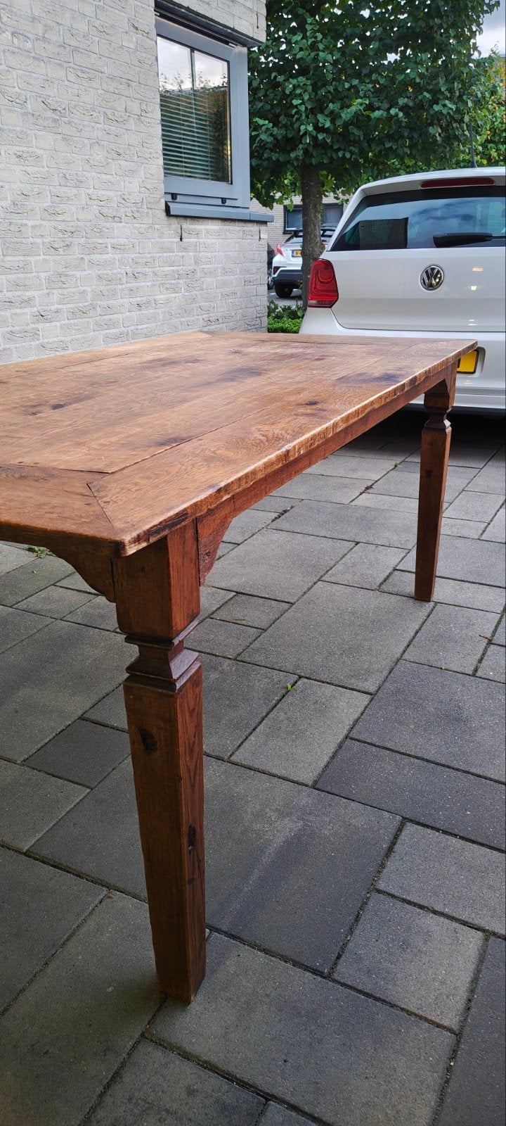 Antieke tafel, Huis en Inrichting, Ophalen, Gebruikt, Eikenhout, 50 tot 100 cm