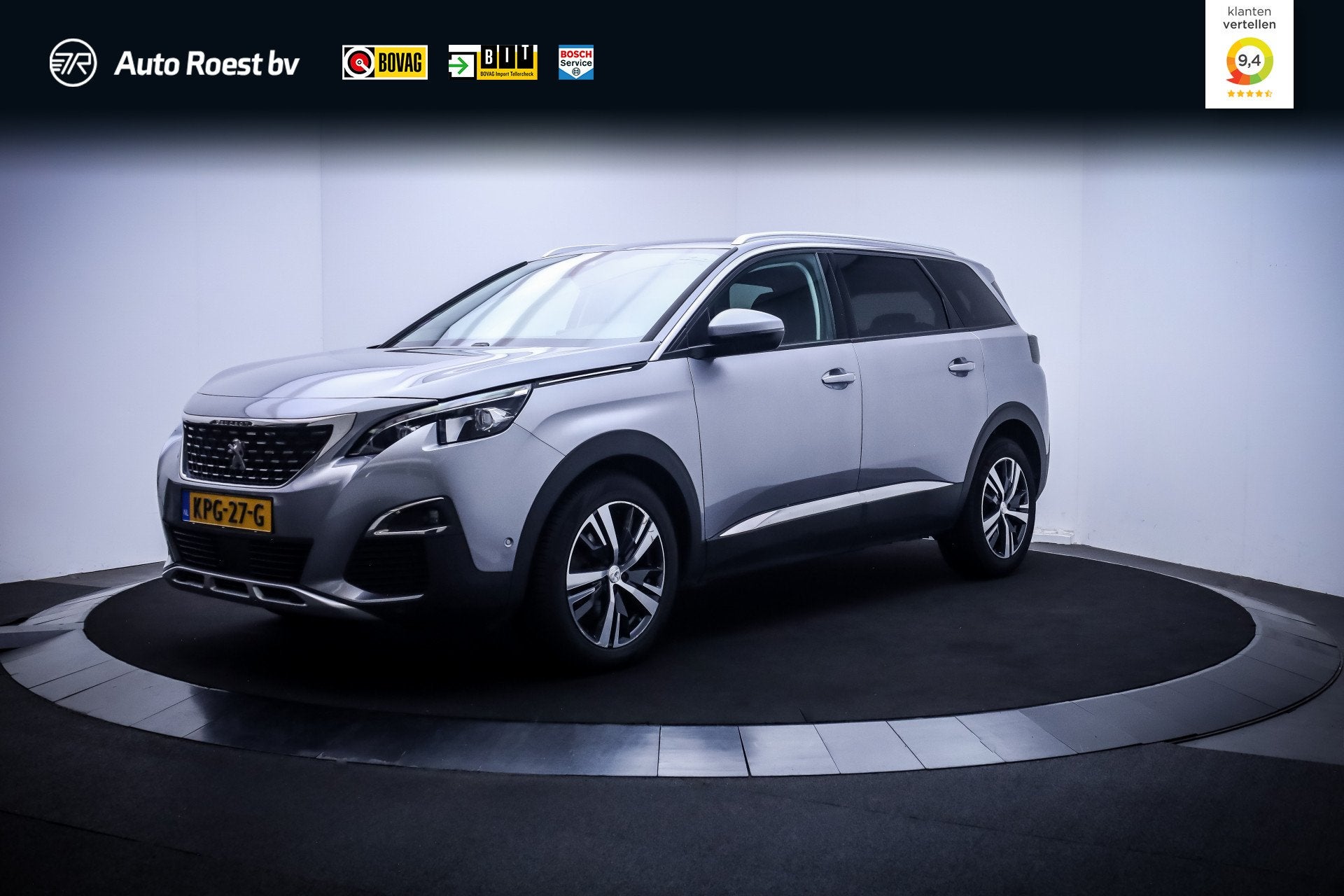 Peugeot 5008 1.2T AUT. 7P ALLURE Pack Business FULL LED | 36, Gebruikt, Zwart, 1199 cc, Origineel Nederlands