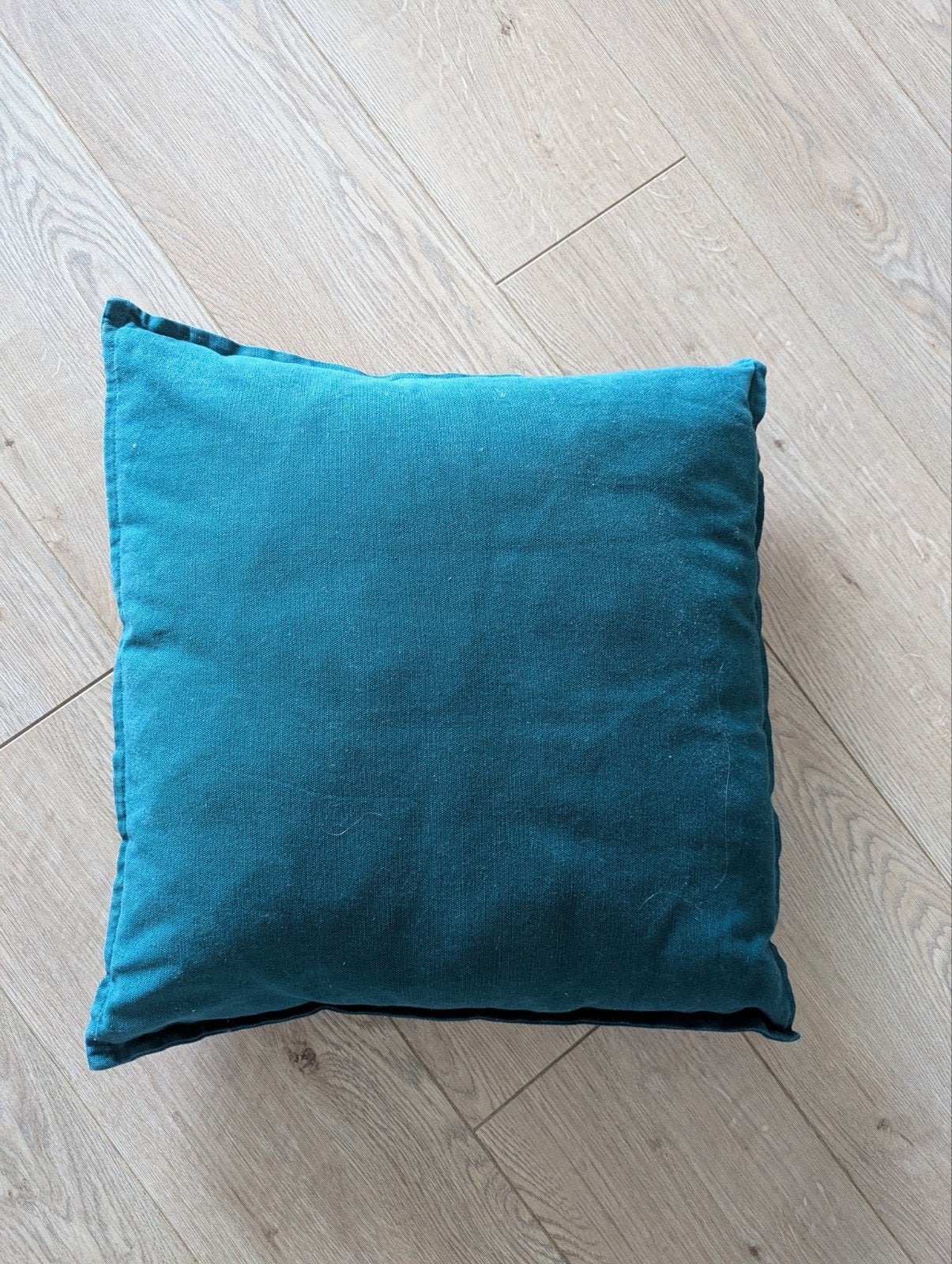 Turquoise Kussen, Huis en Inrichting, Woonaccessoires | Kussens, Ophalen, Zo goed als nieuw, Groen, Vierkant