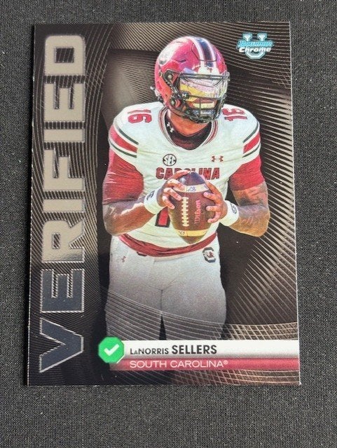Bowman Chrome 2026 Football Verified LaNorris Sellers, Verzamelen, Verzenden, Nieuw, Overige sporten, Spelerskaart
