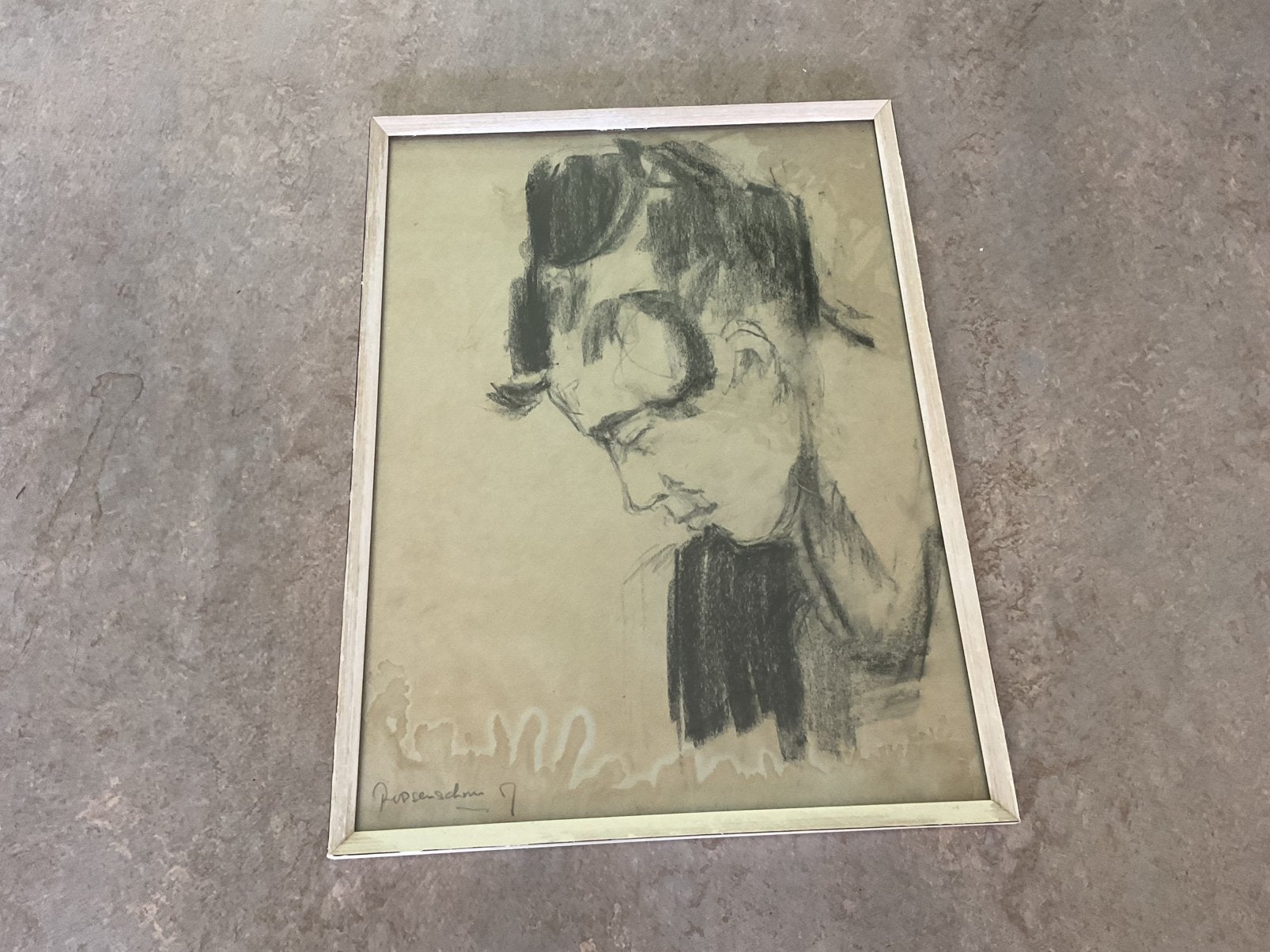 Krijttekening van Arend Roosenschoon, Ophalen of Verzenden, Gebruikt