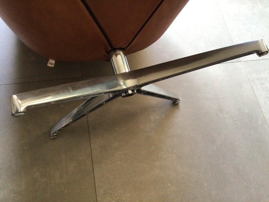 Pode Sparkle Two (Leolux) fauteuil + poef, Ophalen, Gebruikt, 75 tot 100 cm, Leer