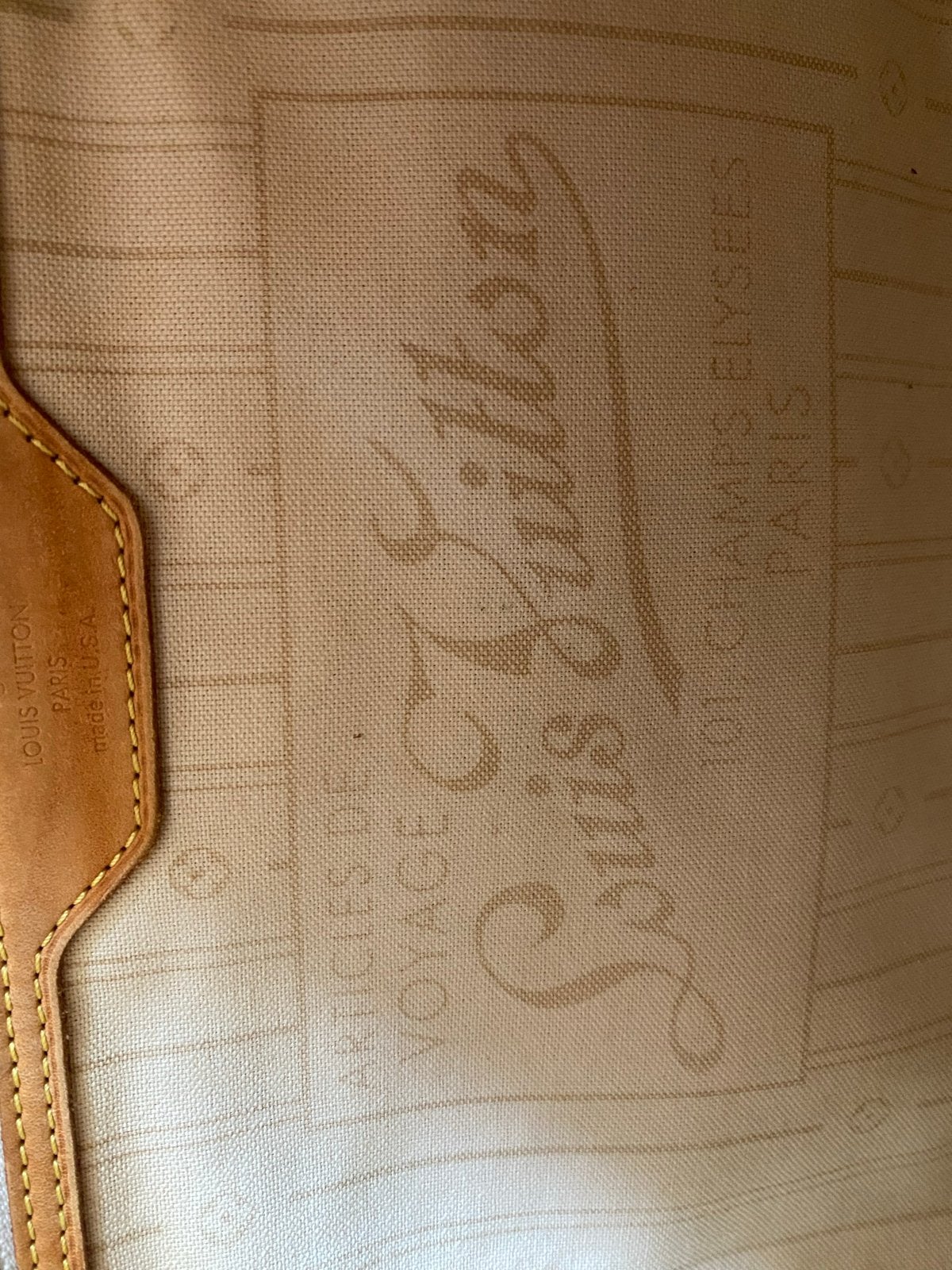 Louis Vuitton Neverfull Damier Azur GM Tas, Ophalen of Verzenden, Gebruikt, Wit, Shopper