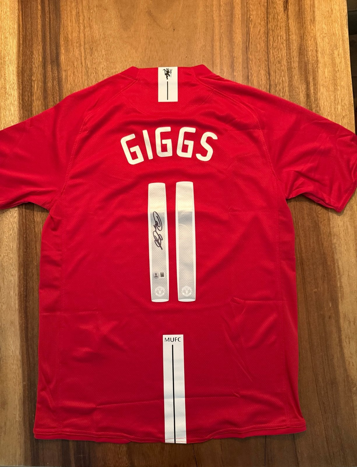 Gesigneerd Giggs Manchester United Thuisshirt 2008 Maat M, Ophalen of Verzenden, Nieuw, Shirt
