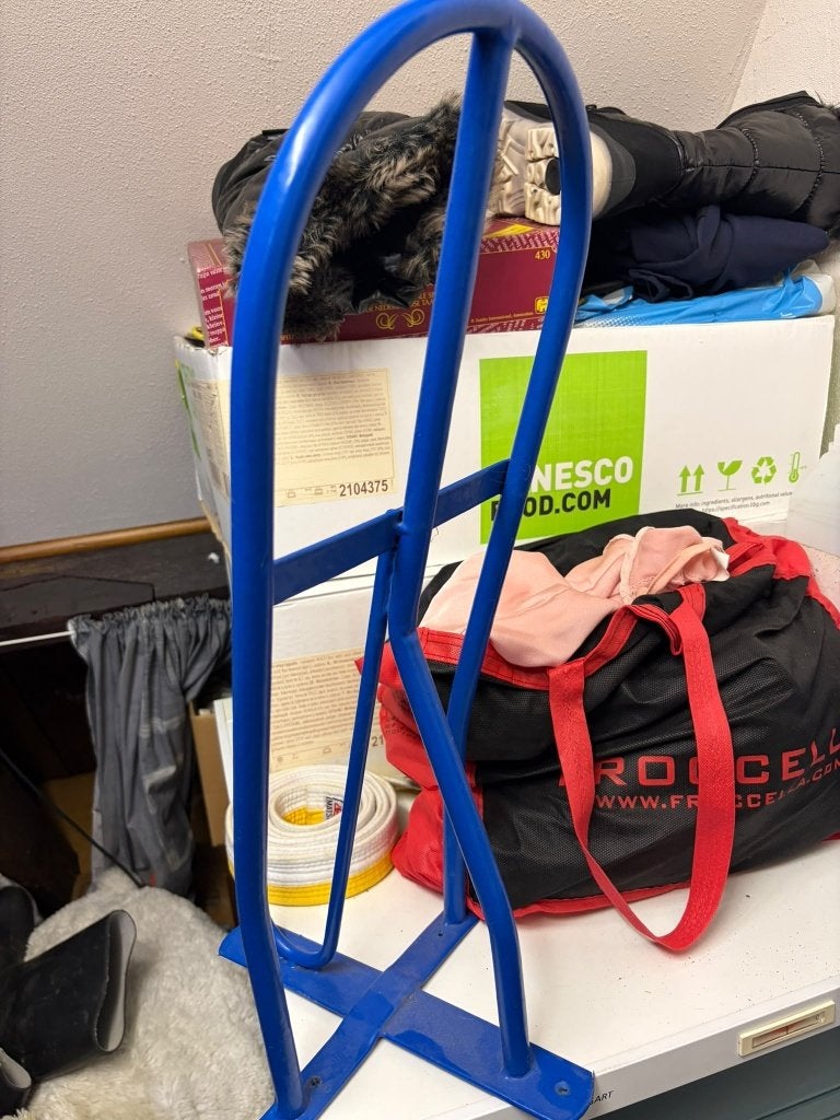 Te koop zadelsteun, Dieren en Toebehoren, Gebruikt, Overige disciplines, Ophalen of Verzenden, Blauw