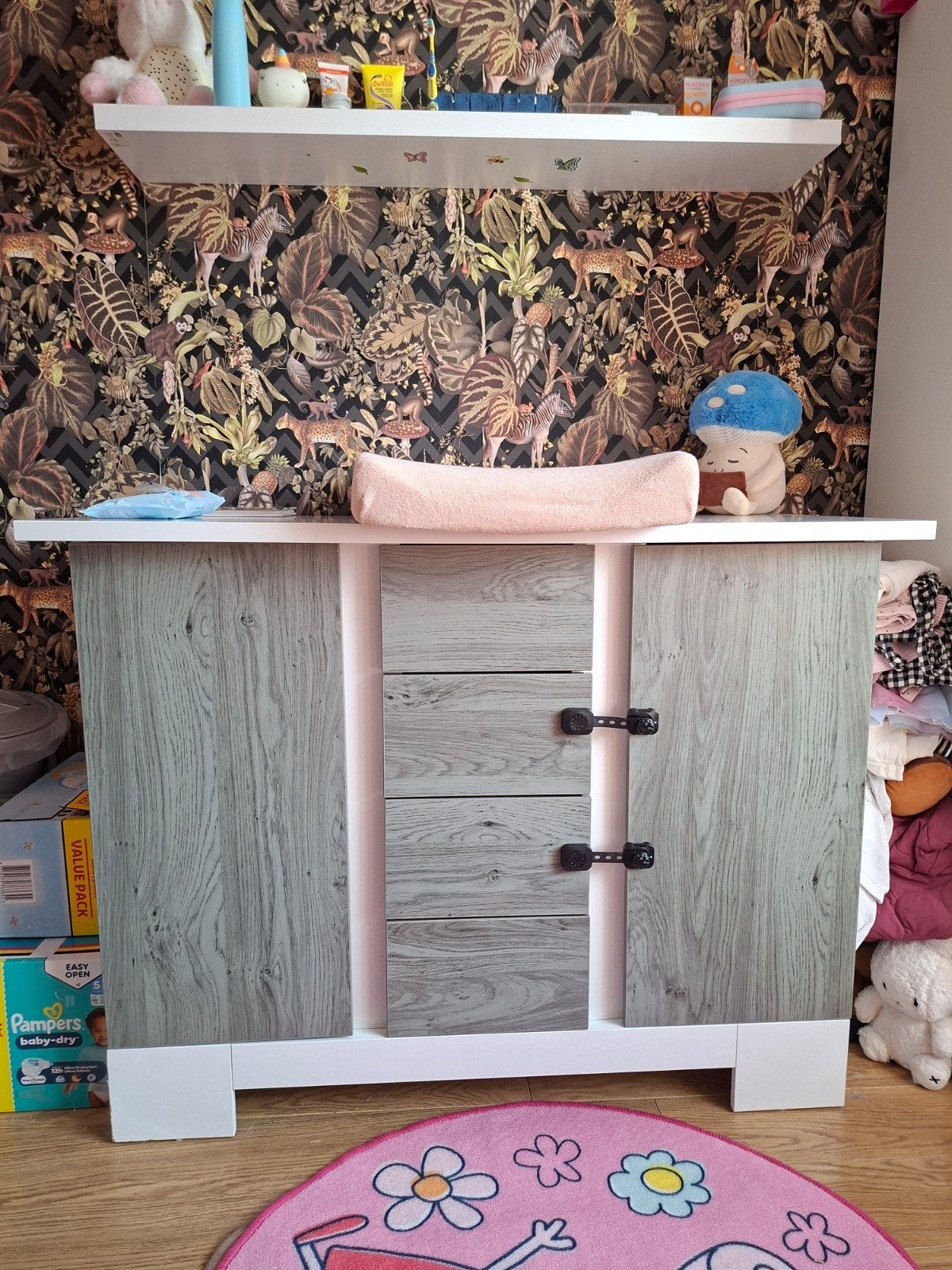 Commode met lades en kasten - Gebruikt, Kinderen en Baby's, Kinderkamer | Commodes en Kasten, Ophalen, Gebruikt, 50 tot 70 cm
