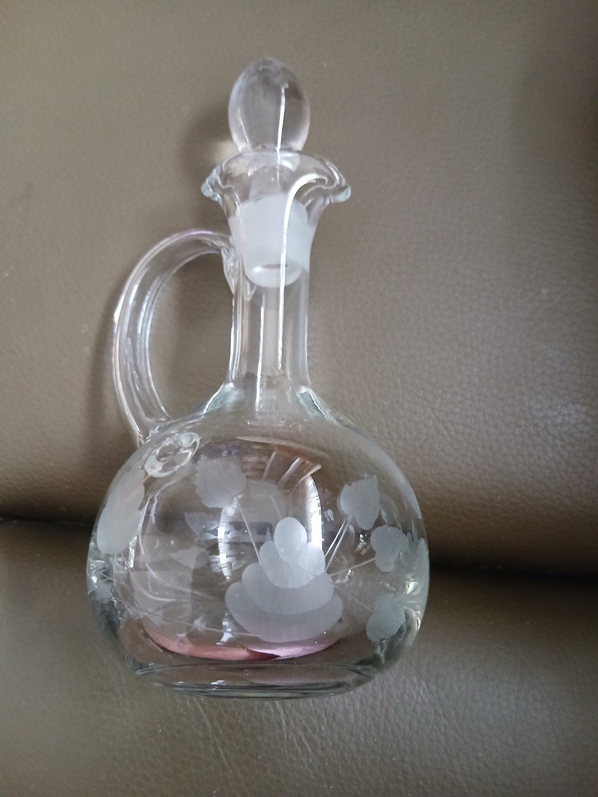 vintage glazen karaf  met stolp, Ophalen of Verzenden