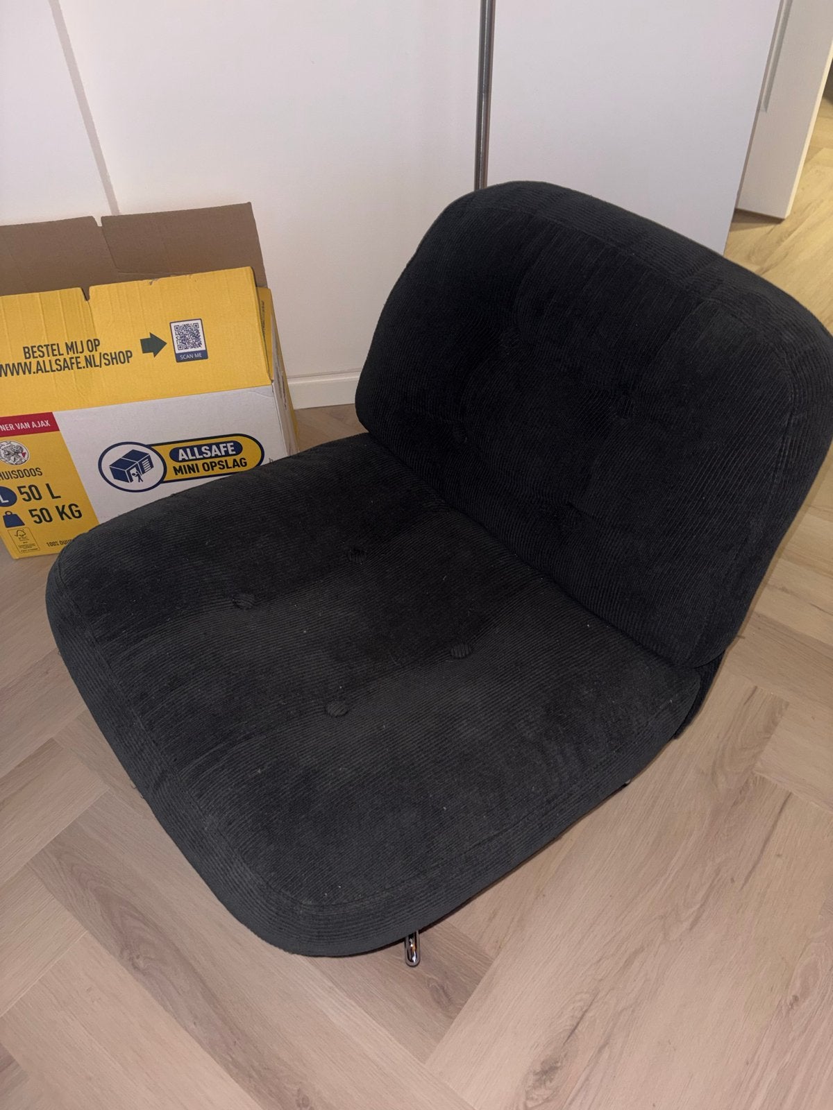 IKEA DYVLINGE stoel / fauteuil, zwart, draaibaar, Ophalen, 75 tot 100 cm, Zo goed als nieuw, Stof