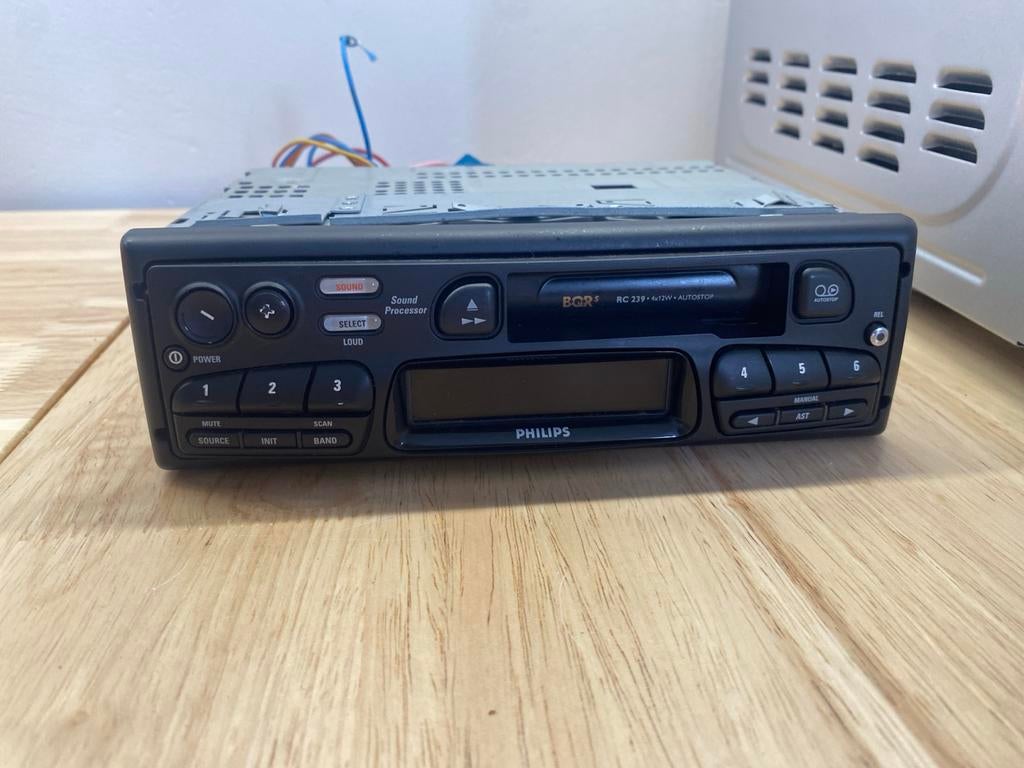 Philips autoradio met cassette, Auto diversen, Ophalen of Verzenden, Gebruikt
