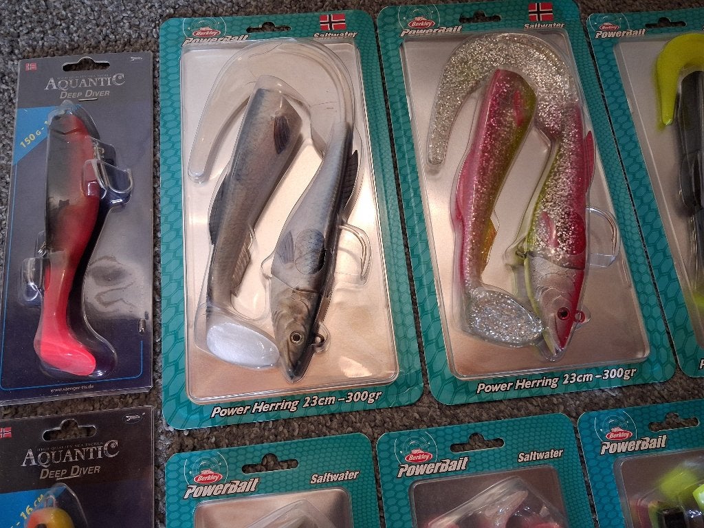 Noorwegen Shad Pakket (Kabeljauw/Heilbot) 11 verpakkingen!, Tinstraat, Overige typen, Nieuw, Ophalen of Verzenden