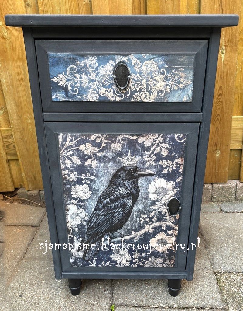 uniek kastje met gothic kraai afbeelding aanbieding !, Ophalen, 1 of 2 laden, Nieuw, 50 tot 100 cm
