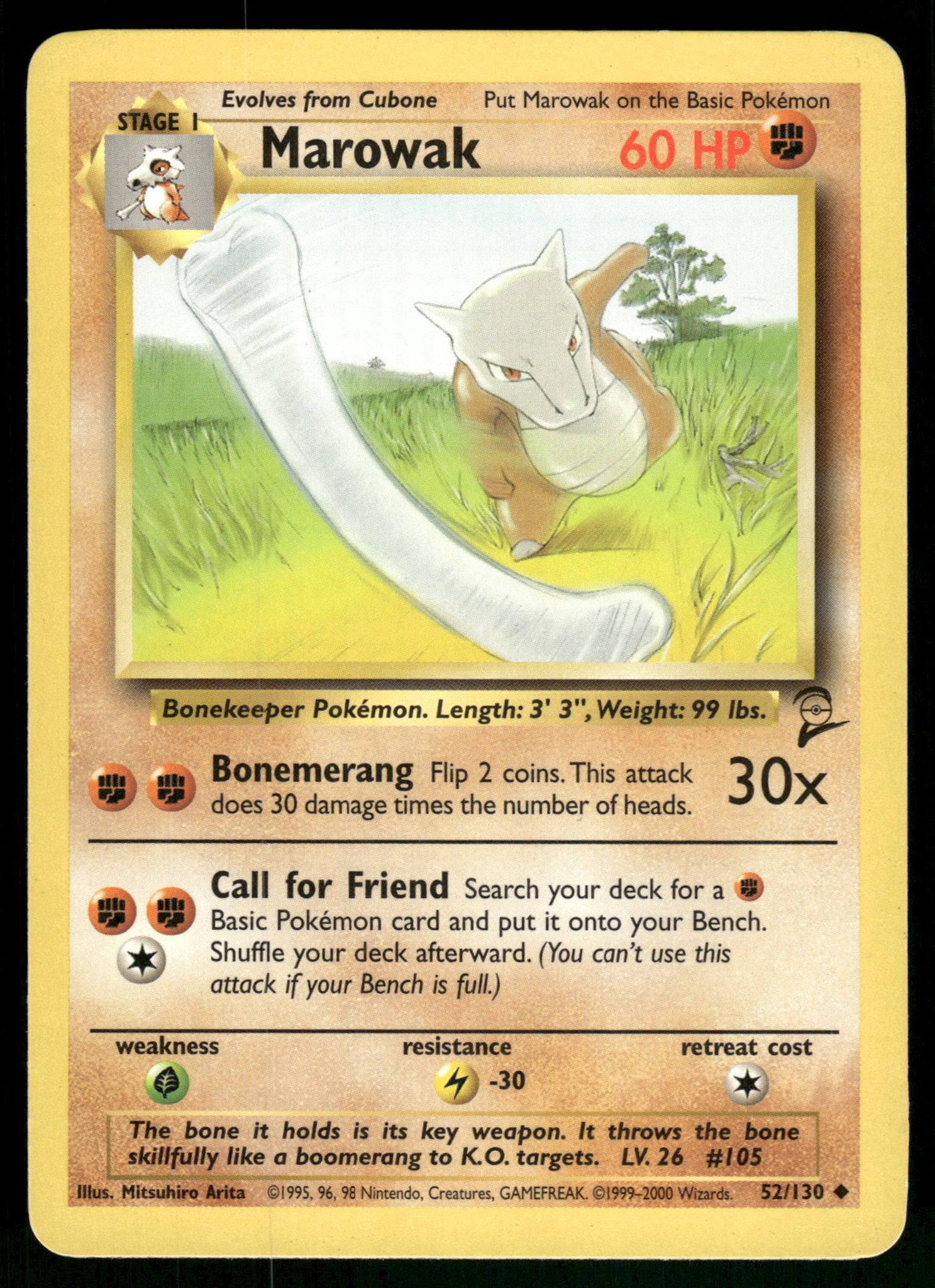 Marowak 52/130 - Base Set 2 (NM), Verzenden, Gebruikt