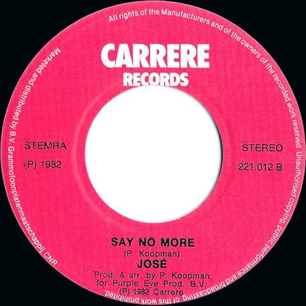 Jose - the good times, Gebruikt, 7 inch, Ophalen of Verzenden, Pop