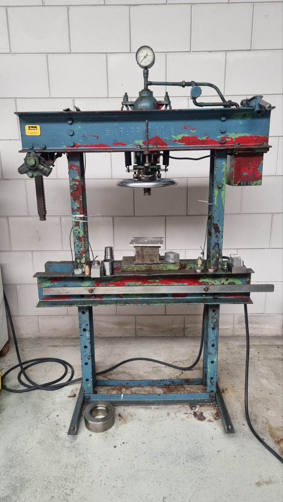 Hydraulische werkplaatspers 50ton handbediend., Ophalen of Verzenden