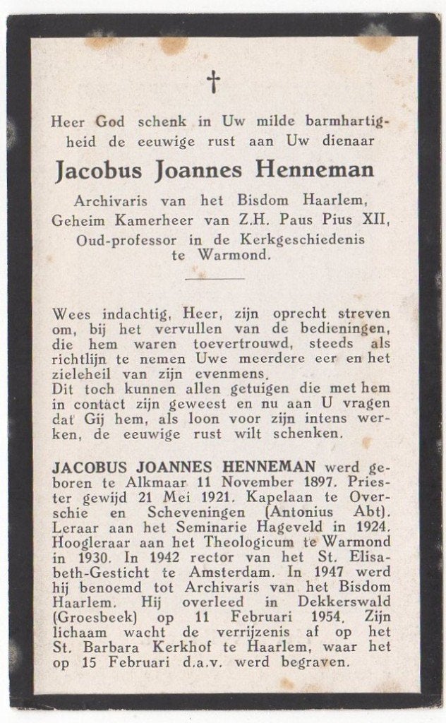 Hageveld Jacobus J. Henneman 1897 Alkmaar 1954 Groesbeek, Verzamelen, Verzenden