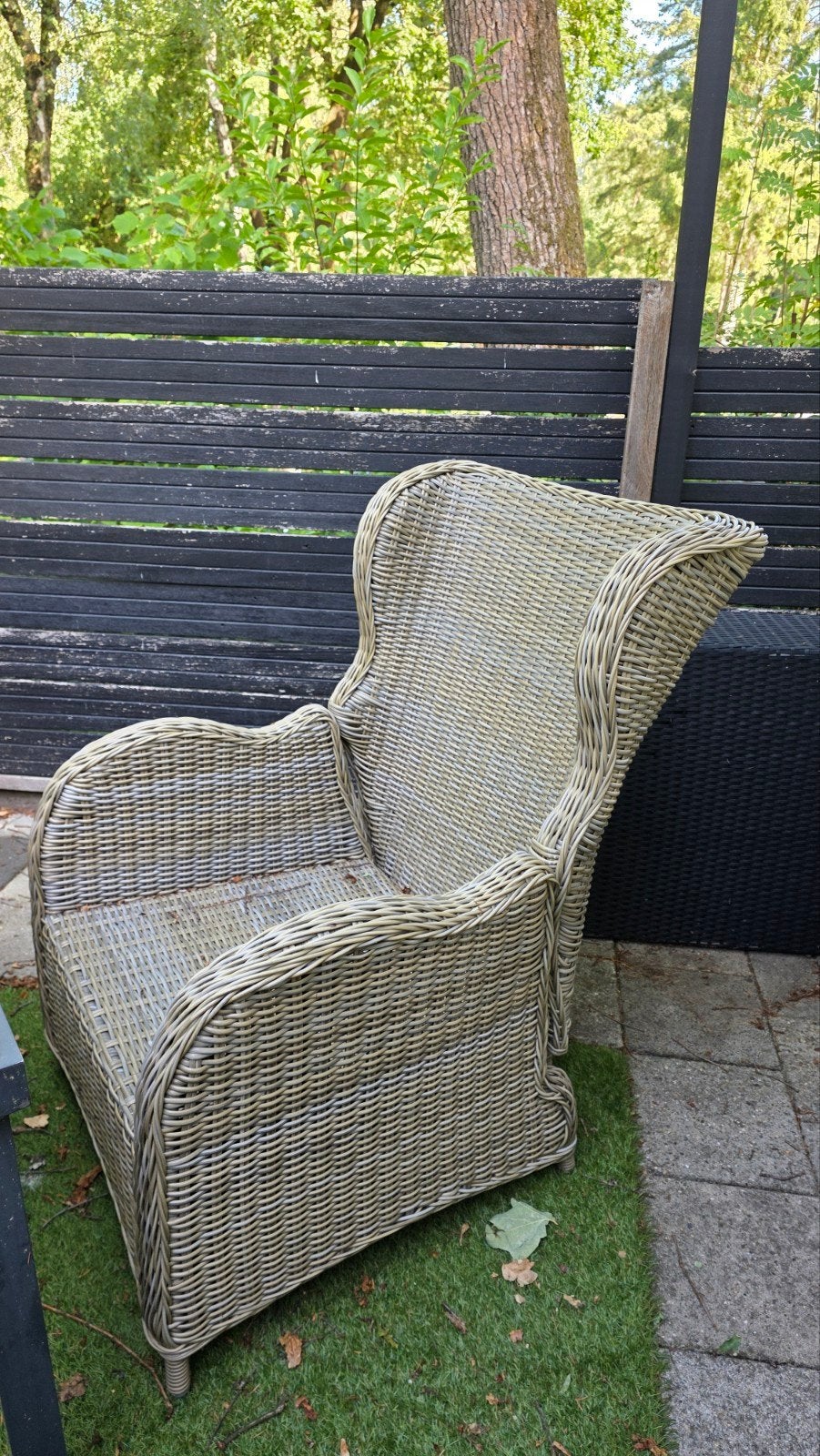 Wicker verstelbare tuinstoelen. 2 grote 2 kleinere, Tuin en Terras, Ophalen, 4 zitplaatsen, Gebruikt, Wicker
