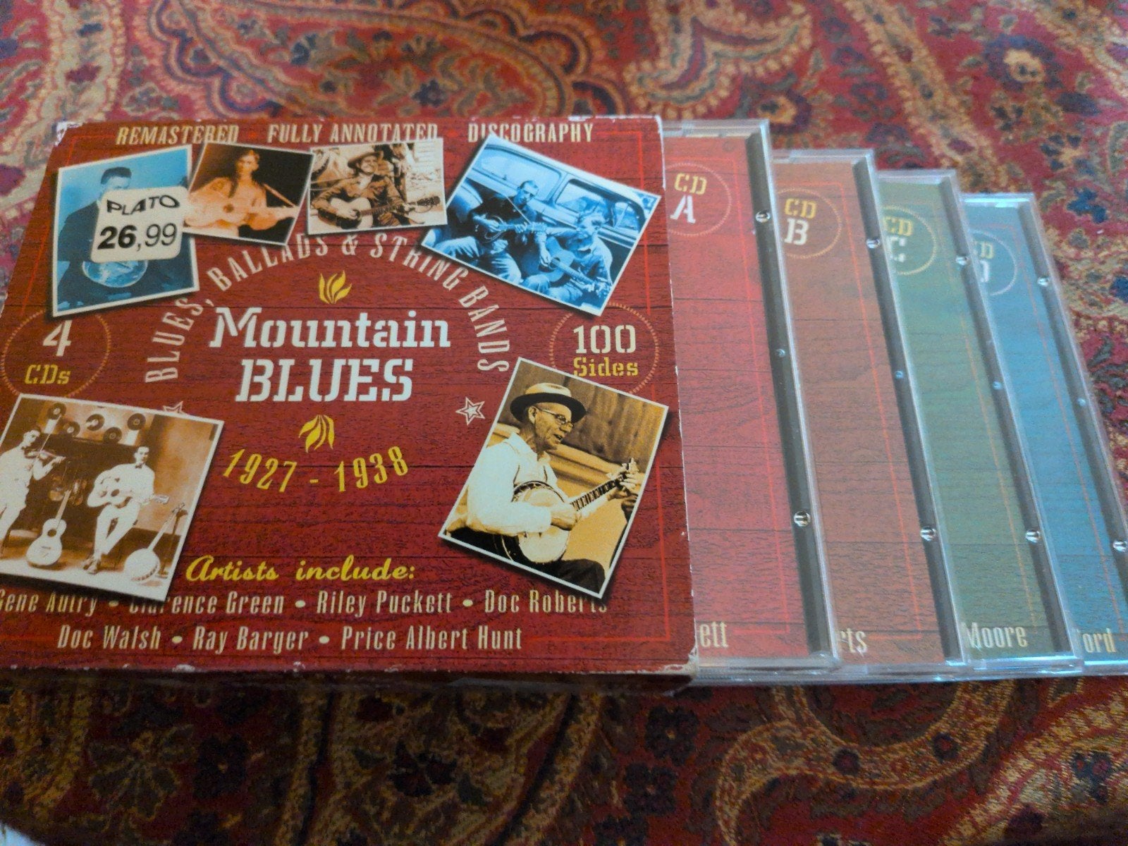 Mountain Blues 1927-1938 - 4 CD Boxset - Blues & String Bans, Boxset, Ophalen of Verzenden, Zo goed als nieuw, Blues