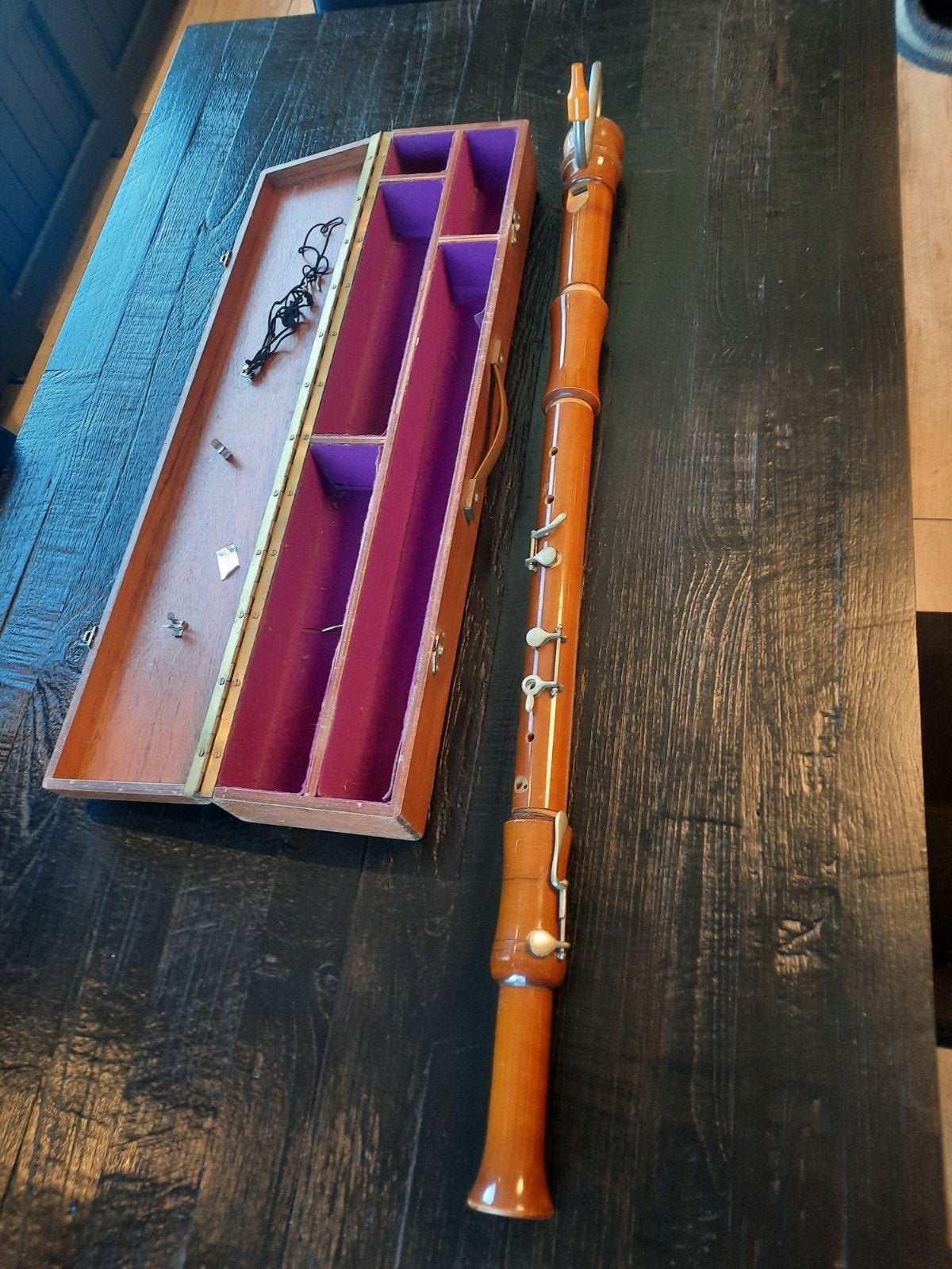 Adler basblokfluit in houten koffer, Muziek en Instrumenten, Ophalen of Verzenden, Zo goed als nieuw