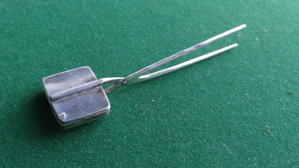 Miniatuur 18/19e eeuw zilver wafelijzer, Ophalen of Verzenden, Zilver